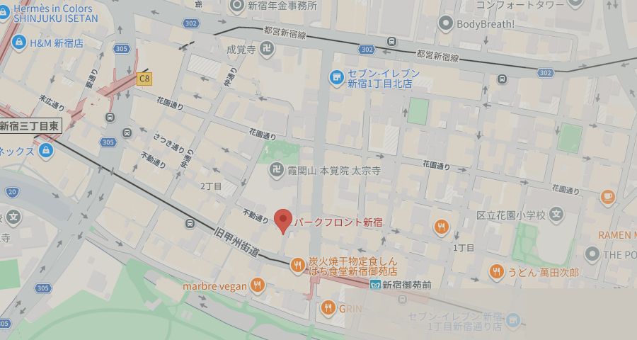 パークフロント新宿の地図